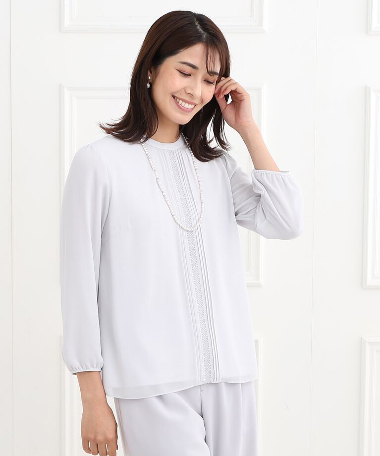 Reflect「【春SALE/マシンウォッシュ可】フロントレースブラウス」|シャツ・ブラウス|