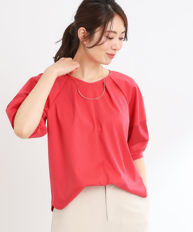 Reflect「【接触冷感／マシンウォッシュ可】キレイめラグランスリーブジャージ」|Tシャツ・カットソー|