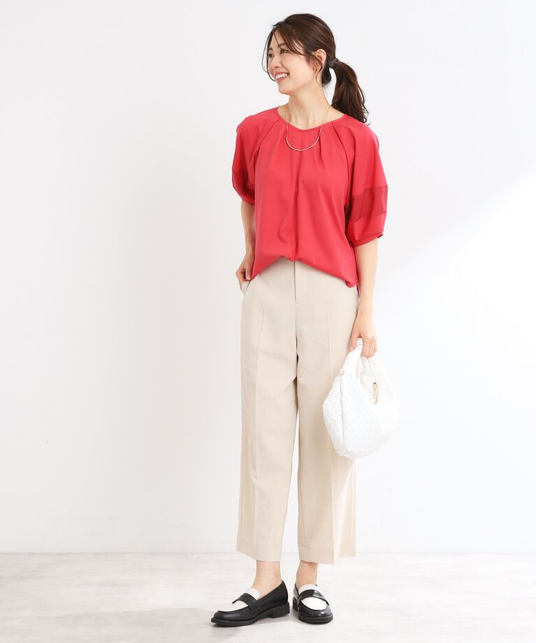 Reflect「【接触冷感／マシンウォッシュ可】キレイめラグランスリーブジャージ」|Tシャツ・カットソー|