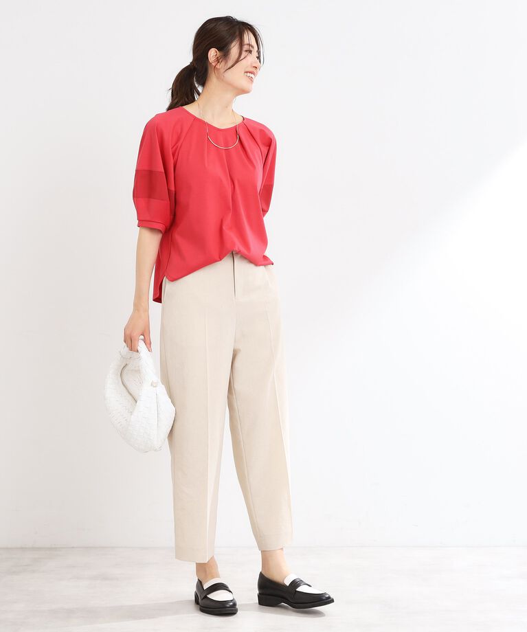 Reflect「【接触冷感／マシンウォッシュ可】キレイめラグランスリーブジャージ」|Tシャツ・カットソー|