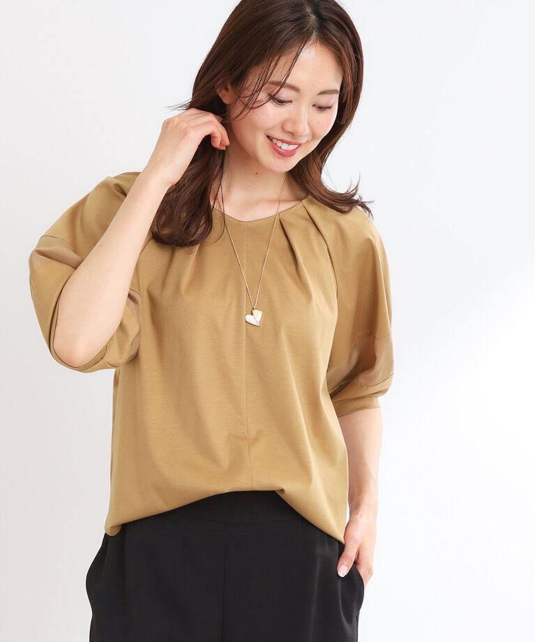 Reflect「【接触冷感／マシンウォッシュ可】キレイめラグランスリーブジャージ」|Tシャツ・カットソー|