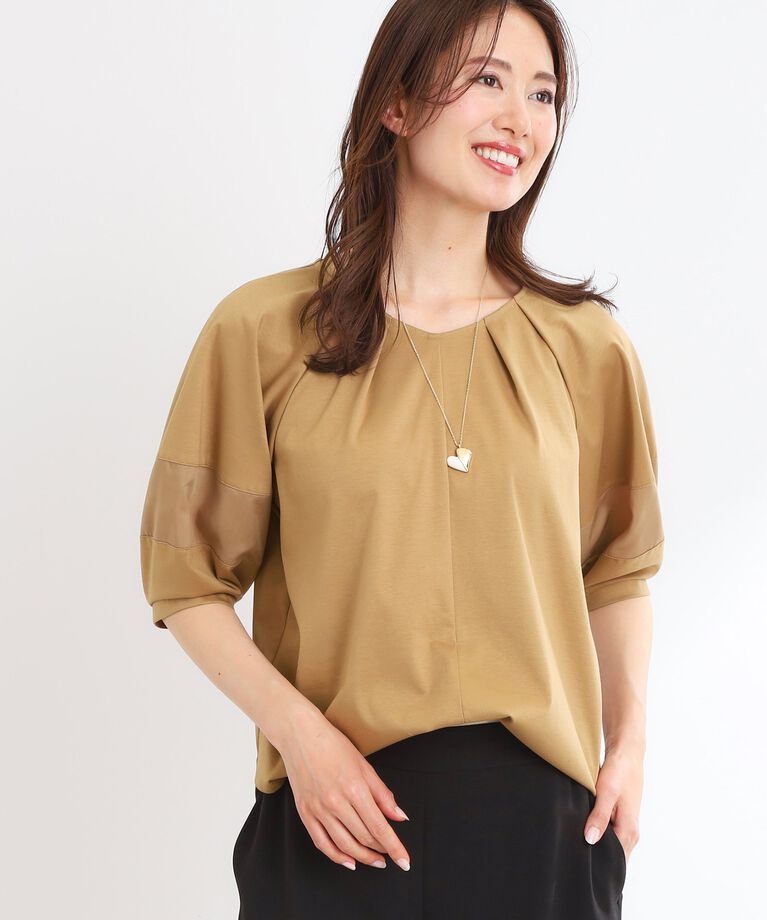 Reflect「【接触冷感／マシンウォッシュ可】キレイめラグランスリーブジャージ」|Tシャツ・カットソー|
