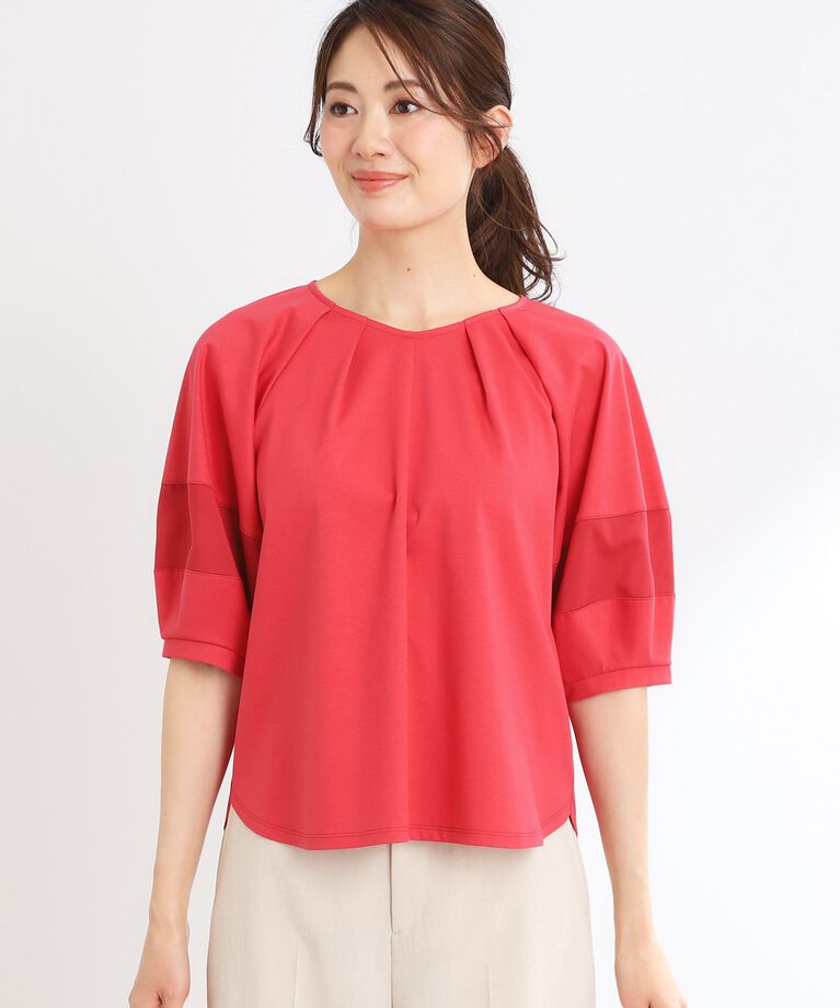 Reflect「【接触冷感／マシンウォッシュ可】キレイめラグランスリーブジャージ」|Tシャツ・カットソー|