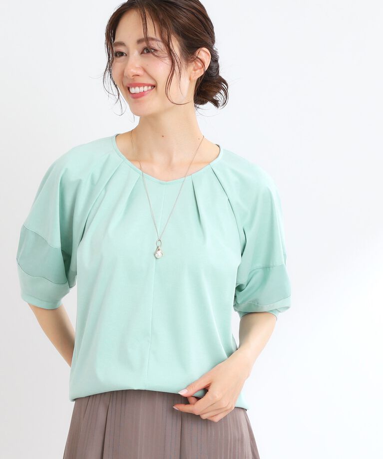 Reflect「【接触冷感／マシンウォッシュ可】キレイめラグランスリーブジャージ」|Tシャツ・カットソー|