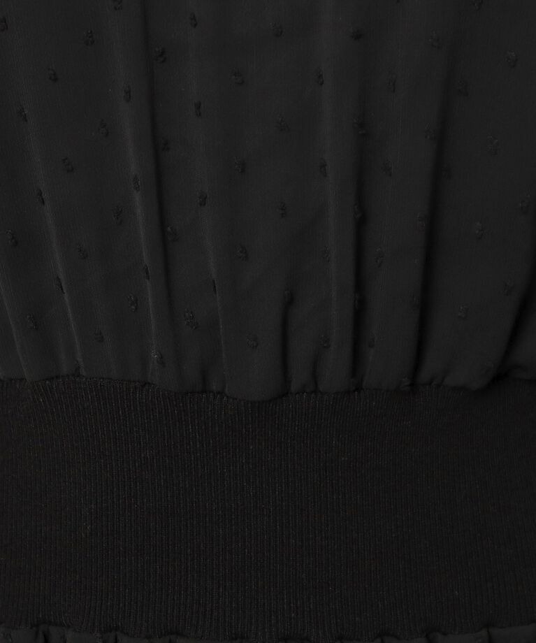 DRESSTERIOR「ルクア別注ドットカットジャカードハーフスリーブ」|ワンピース|
