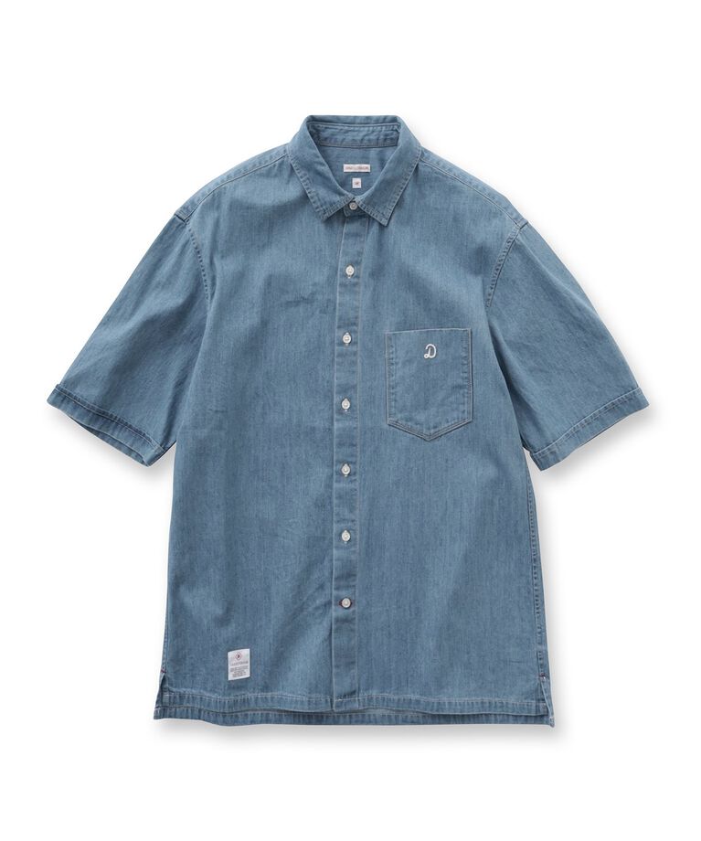 DRESSTERIOR「【セットアップ可】ライトデニム ハーフスリーブシャツ」|シャツ・ブラウス|