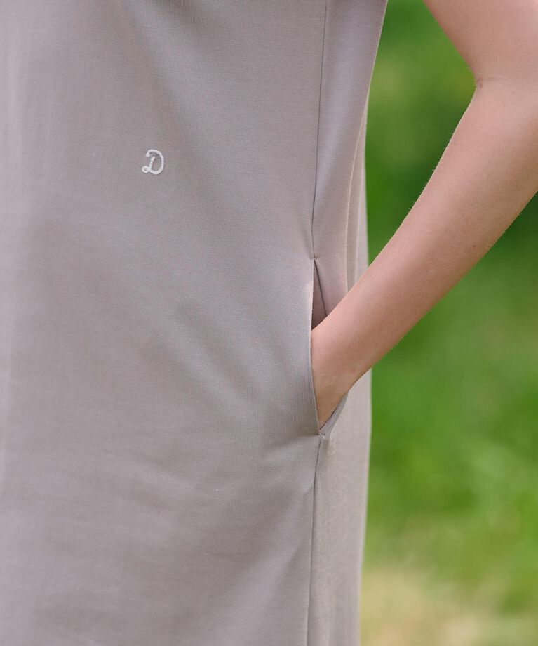 DRESSTERIOR「【カットソー素材/ポケット付き】フレンチスリーブコットンジャージワンピース」|ワンピース|