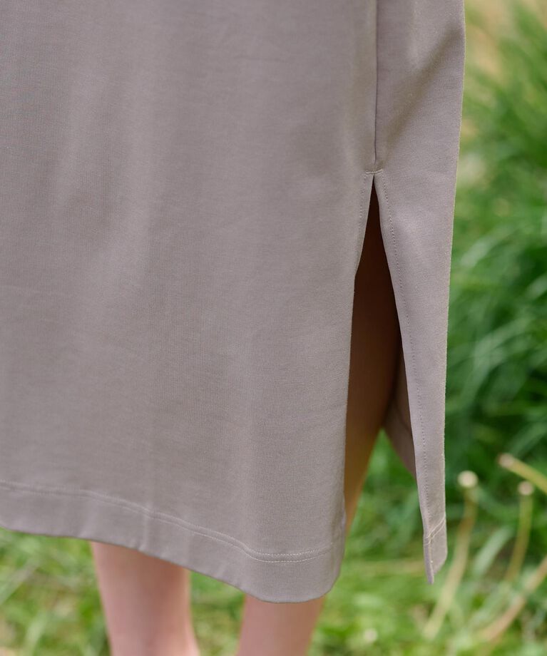 DRESSTERIOR「【カットソー素材/ポケット付き】フレンチスリーブコットンジャージワンピース」|ワンピース|