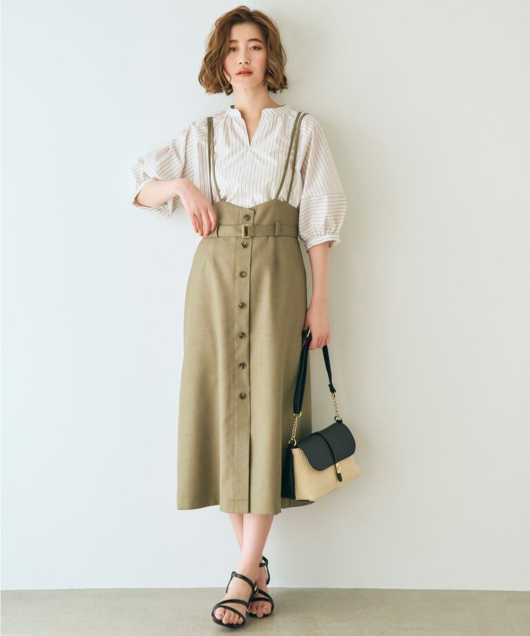 grove「【洗濯機で洗える・UVカット・接触冷感】ランタンスリーブシャツブラウス」|シャツ・ブラウス|