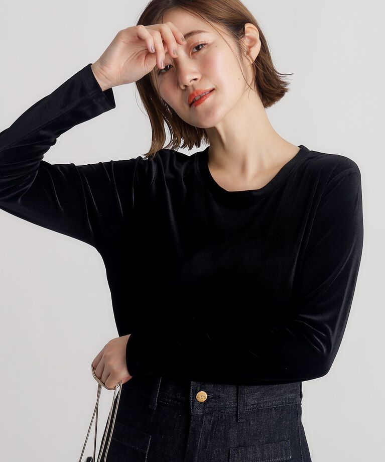 grove「シアーカットベロアロンT」|Tシャツ・カットソー|