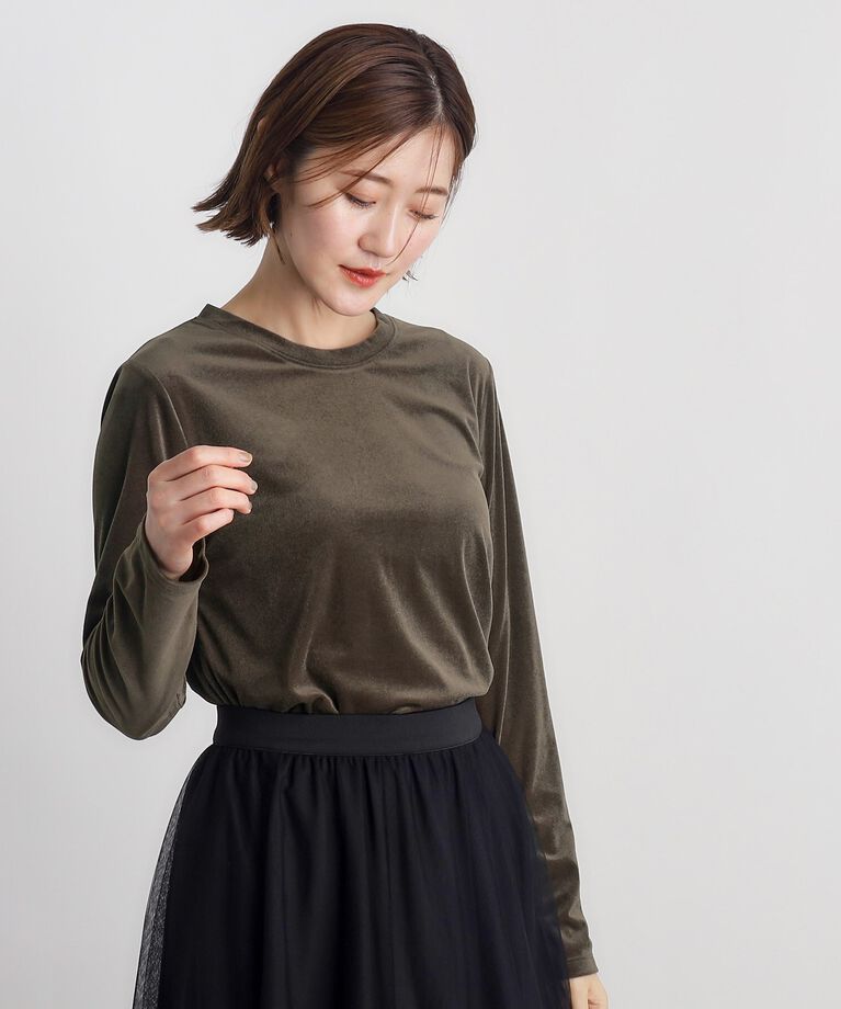 grove「シアーカットベロアロンT」|Tシャツ・カットソー|