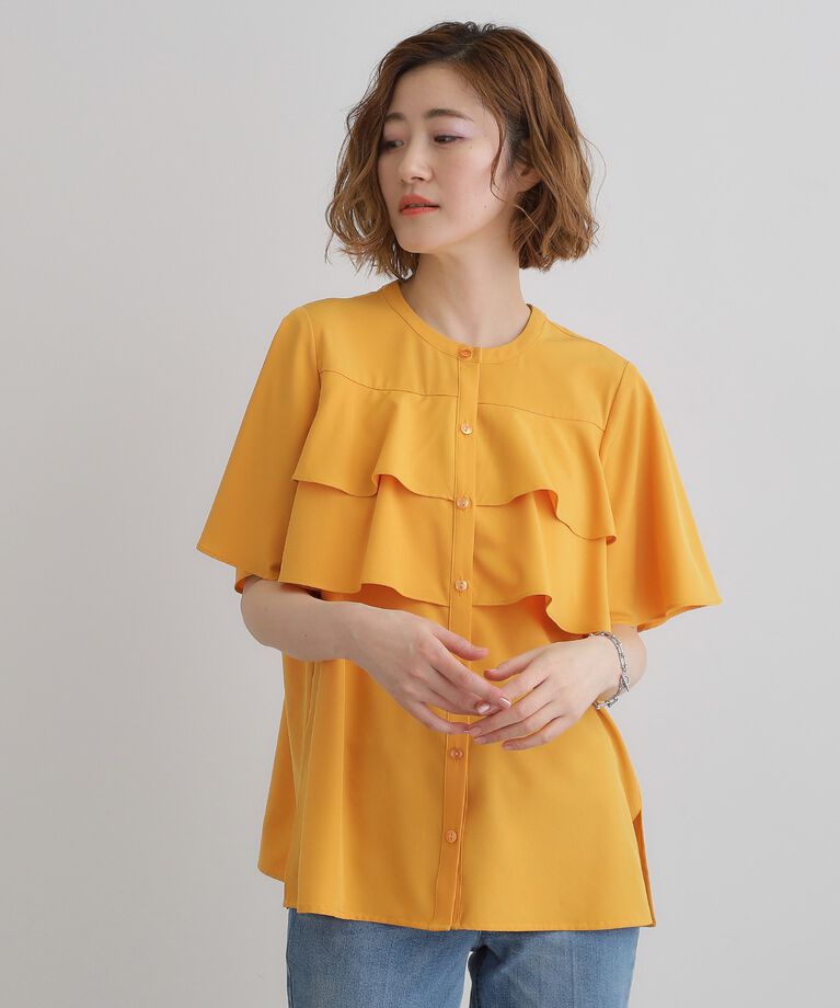 grove「甘さを抑えた大人のラッフルフリルブラウス」|シャツ・ブラウス|