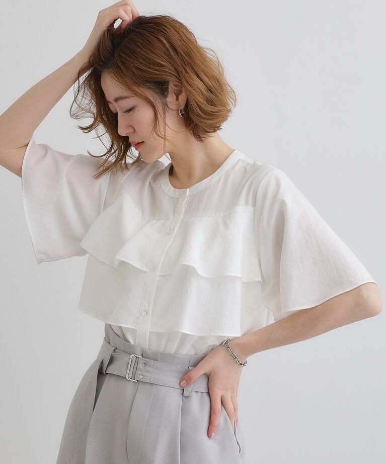 grove「甘さを抑えた大人のラッフルフリルブラウス」|シャツ・ブラウス|