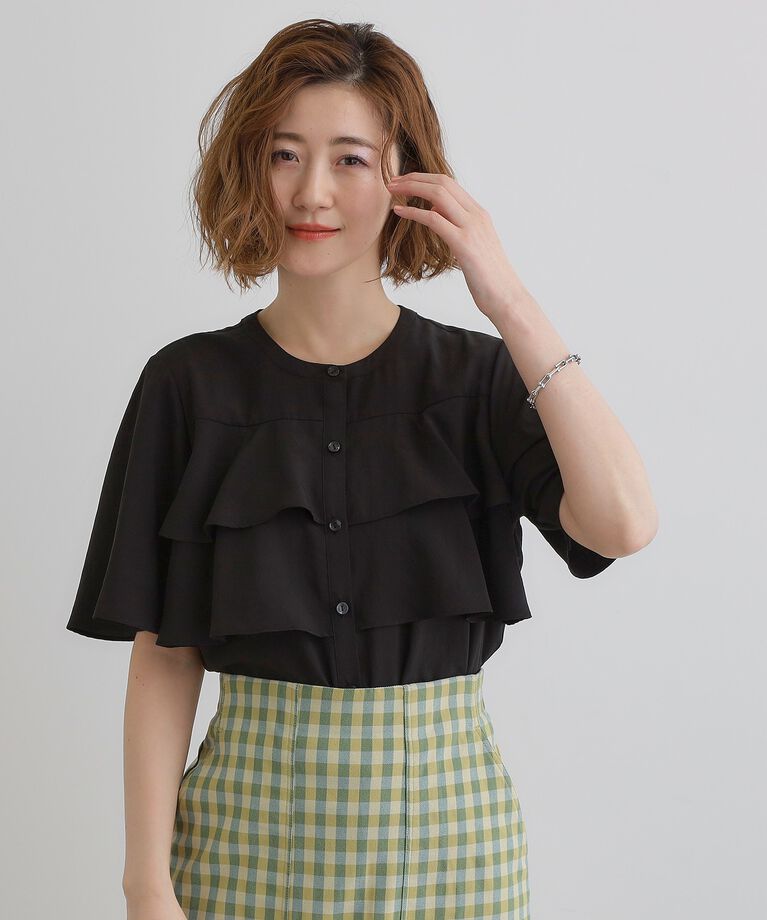 grove「甘さを抑えた大人のラッフルフリルブラウス」|シャツ・ブラウス|
