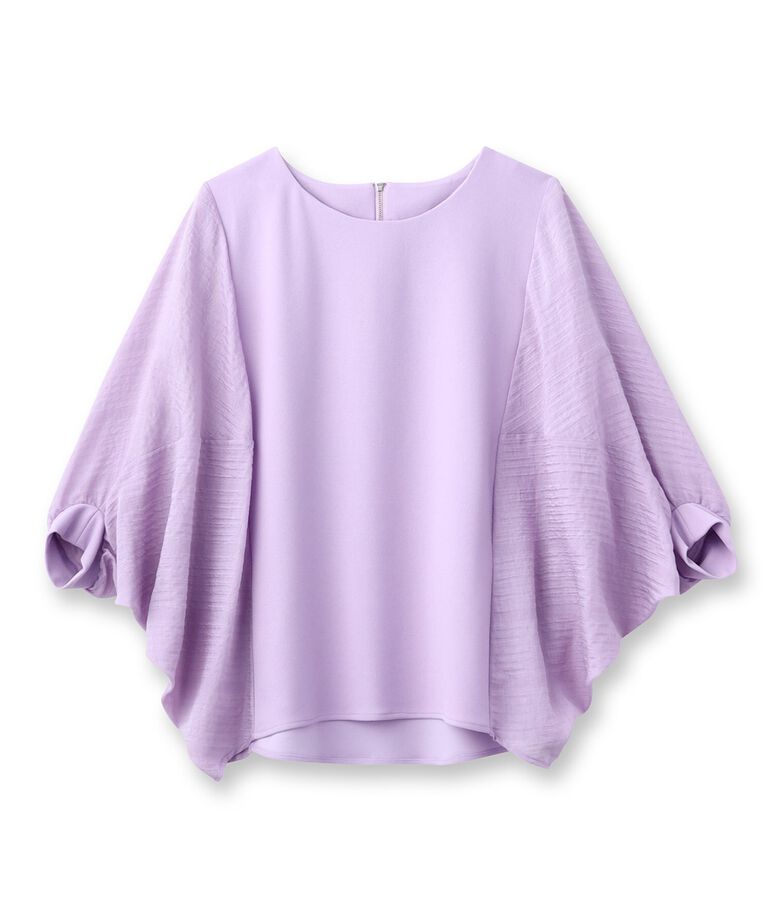 INDIVI「【洗える／異素材ドッキング】ドルマンスリーブトップス」|Tシャツ・カットソー|