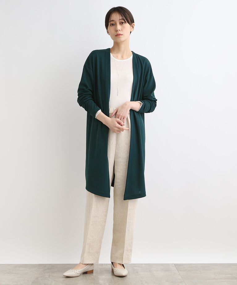 INDIVI「【接触冷感】リラクシージャージカーディガン」|カーディガン|