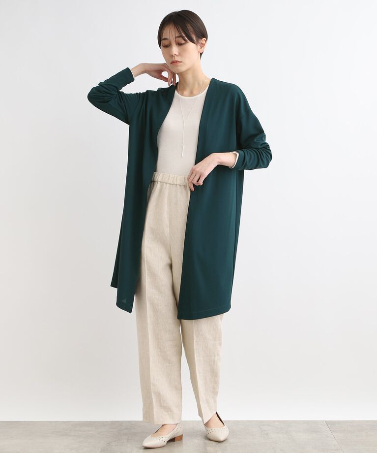 INDIVI「【接触冷感】リラクシージャージカーディガン」|カーディガン|