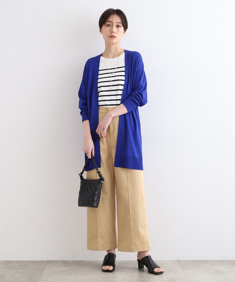 INDIVI「【洗える】リラックスロングニットカーディガン」|カーディガン|