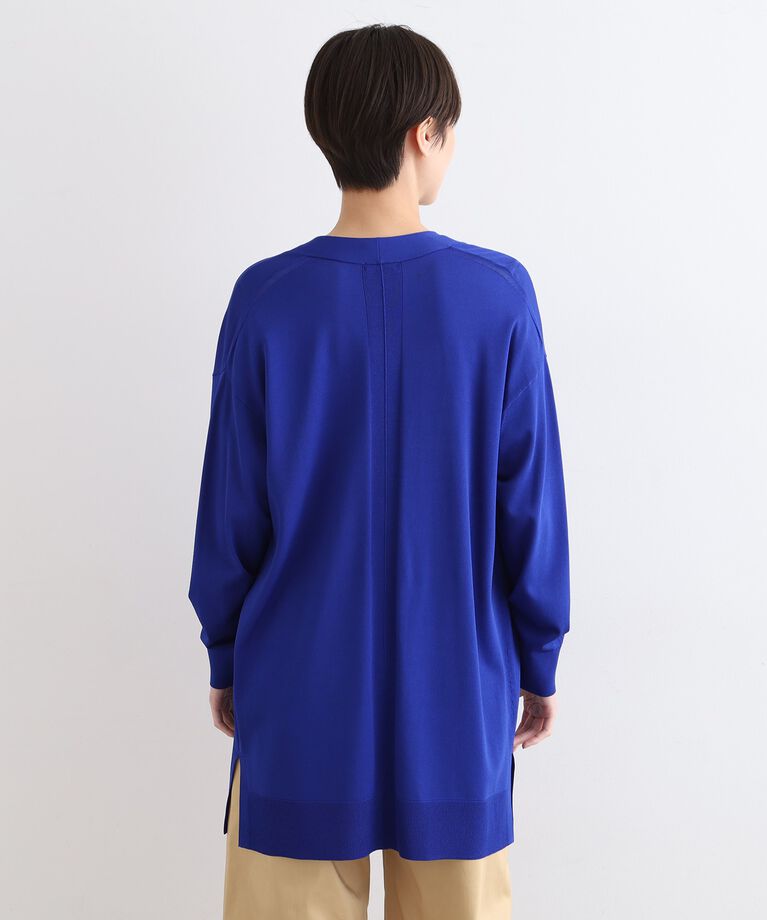 INDIVI「【洗える】リラックスロングニットカーディガン」|カーディガン|