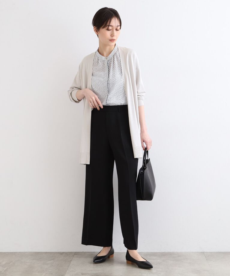 INDIVI「【洗える】リラックスロングニットカーディガン」|カーディガン|