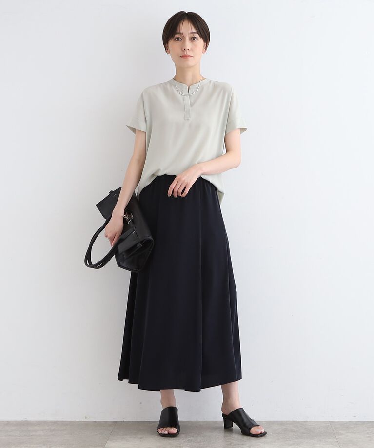 INDIVI「【洗える／SETUP可能】ニュアンスイージースカート」|スカート|