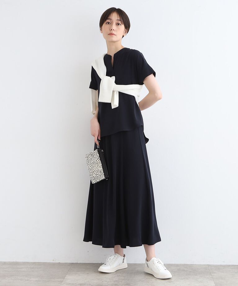 INDIVI「【洗える／SETUP可能】ニュアンスイージースカート」|スカート|