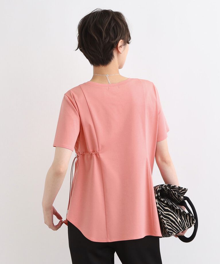 INDIVI「【洗える／トレンド】ドロストデザインTシャツ」|Tシャツ・カットソー|