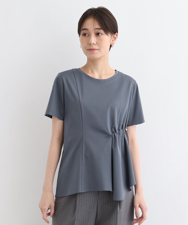 INDIVI「【洗える／トレンド】ドロストデザインTシャツ」|Tシャツ・カットソー|