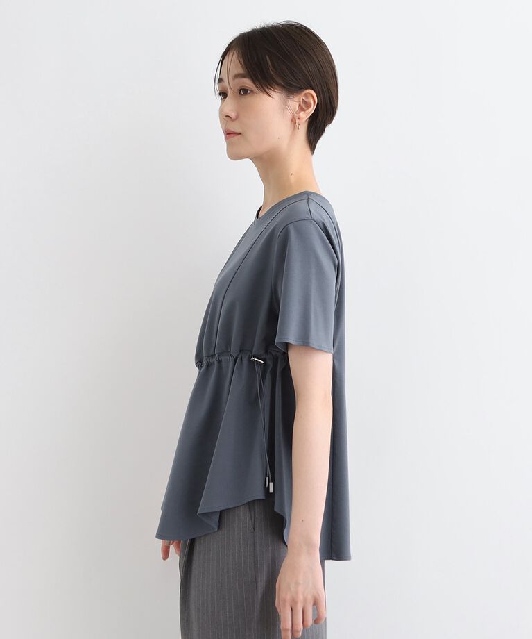 INDIVI「【洗える／トレンド】ドロストデザインTシャツ」|Tシャツ・カットソー|