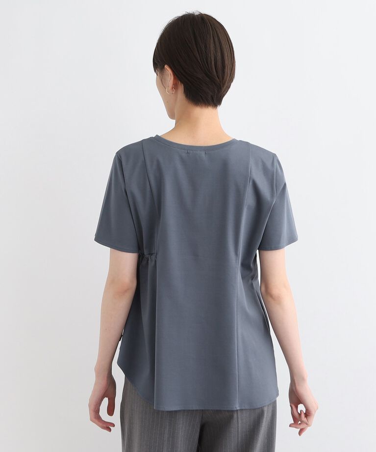 INDIVI「【洗える／トレンド】ドロストデザインTシャツ」|Tシャツ・カットソー|