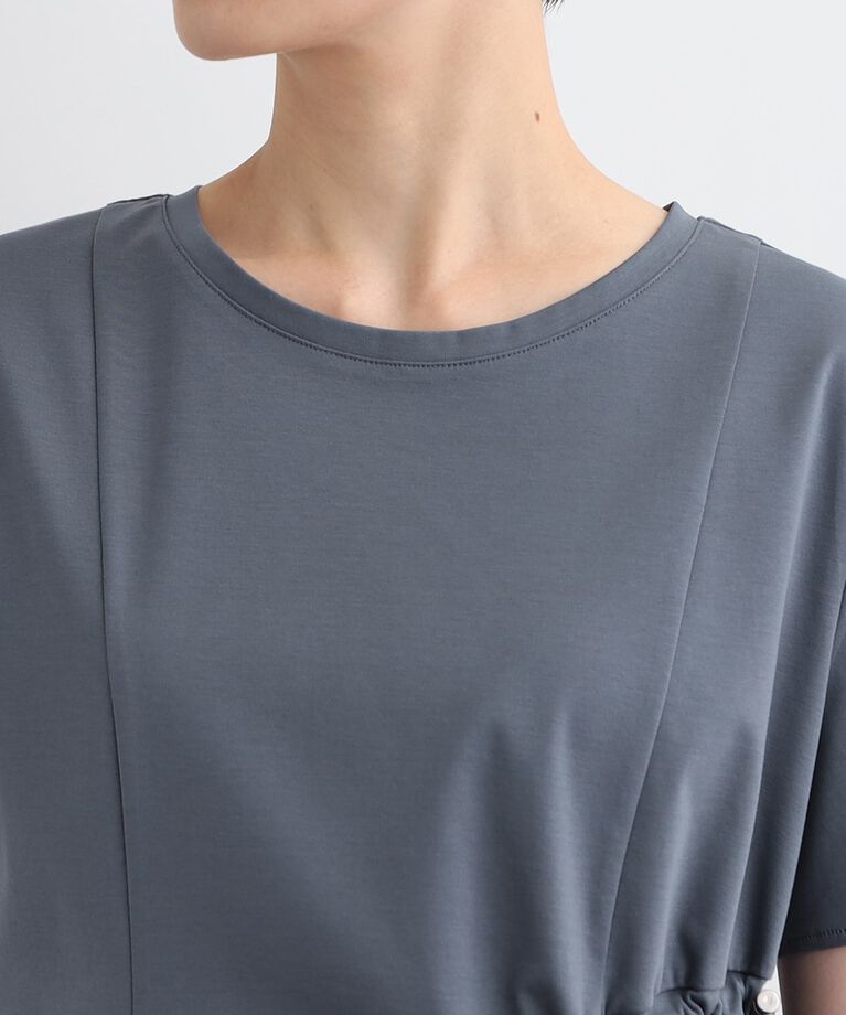 INDIVI「【洗える／トレンド】ドロストデザインTシャツ」|Tシャツ・カットソー|