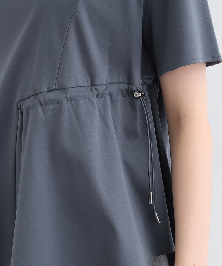 INDIVI「【洗える／トレンド】ドロストデザインTシャツ」|Tシャツ・カットソー|