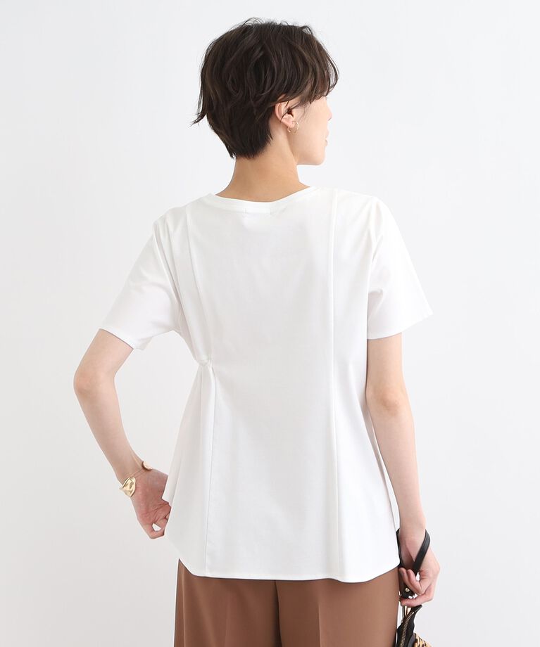 INDIVI「【洗える／トレンド】ドロストデザインTシャツ」|Tシャツ・カットソー|