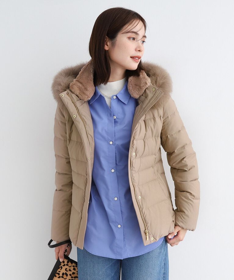 INDIVI「【名品／撥水／抗菌防臭】ショート リサイクルダウンコート」|ダウン|ｷｬﾒﾙﾌﾞﾗｳﾝ(641)