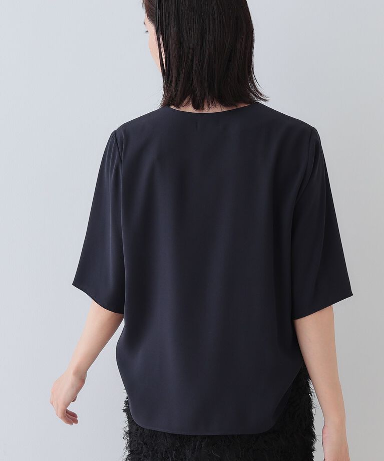 INDIVI「【洗える】ハーフジップデザインブラウス」|シャツ・ブラウス|