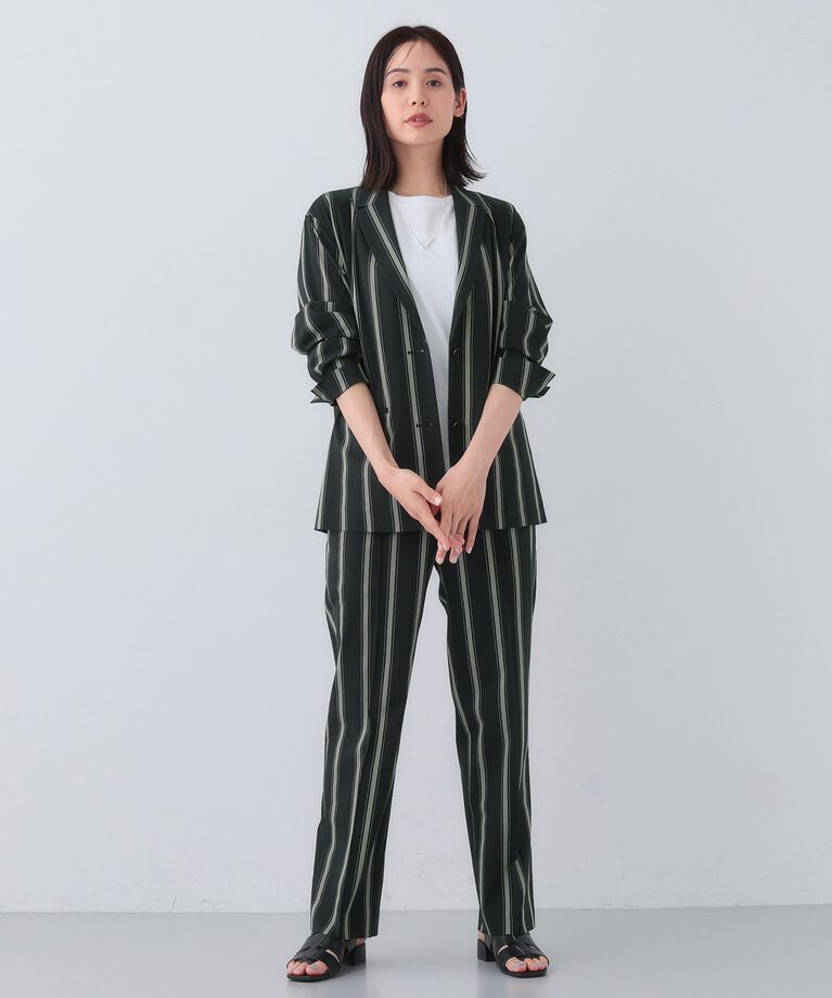 INDIVI「春SALE！【日本製／SETUP可能】コットン混ゆったりめテーパードパンツ」|スーツ|