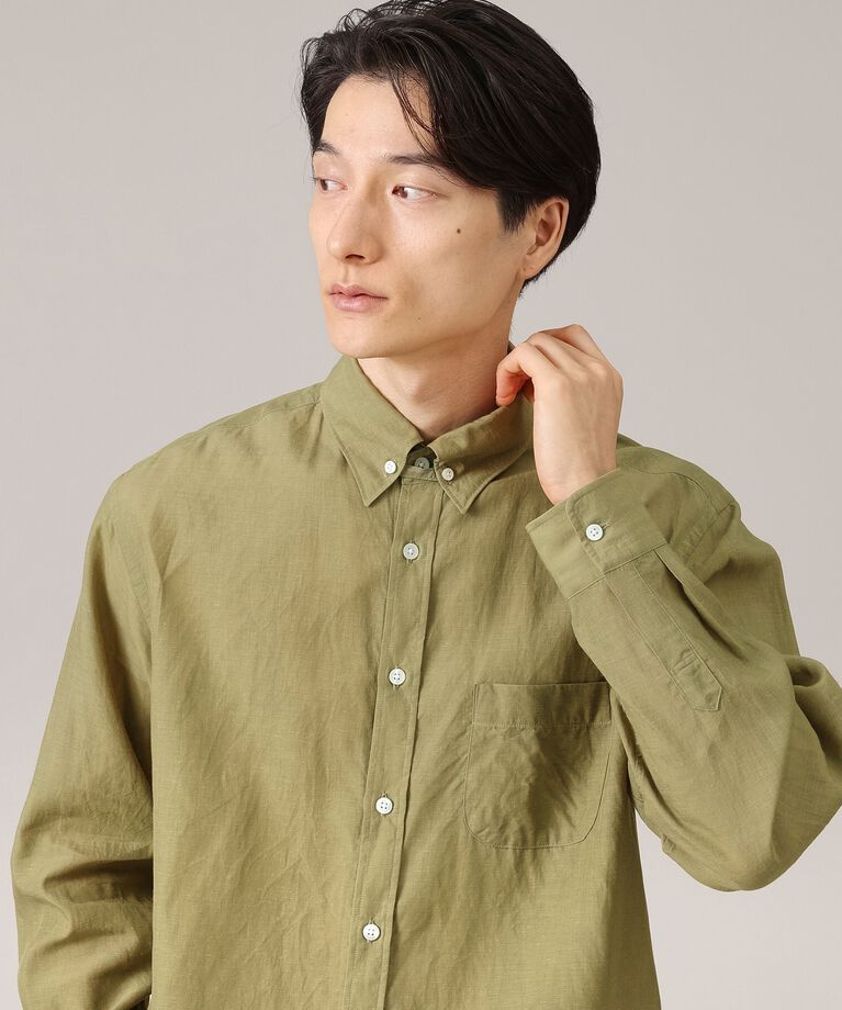 TAKEO KIKUCHI「【Made in JAPAN】タブカラー スラブローン 長袖シャツ」|シャツ・ブラウス|