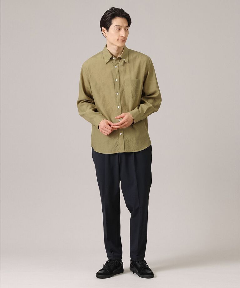 TAKEO KIKUCHI「【Made in JAPAN】タブカラー スラブローン 長袖シャツ」|シャツ・ブラウス|