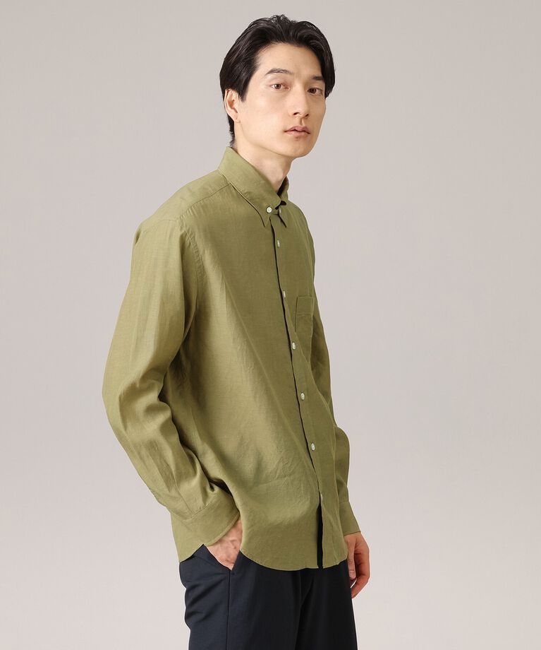 TAKEO KIKUCHI「【Made in JAPAN】タブカラー スラブローン 長袖シャツ」|シャツ・ブラウス|