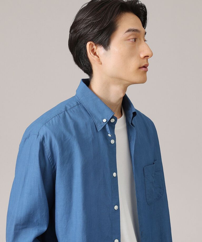 TAKEO KIKUCHI「【Made in JAPAN】タブカラー スラブローン 長袖シャツ」|シャツ・ブラウス|