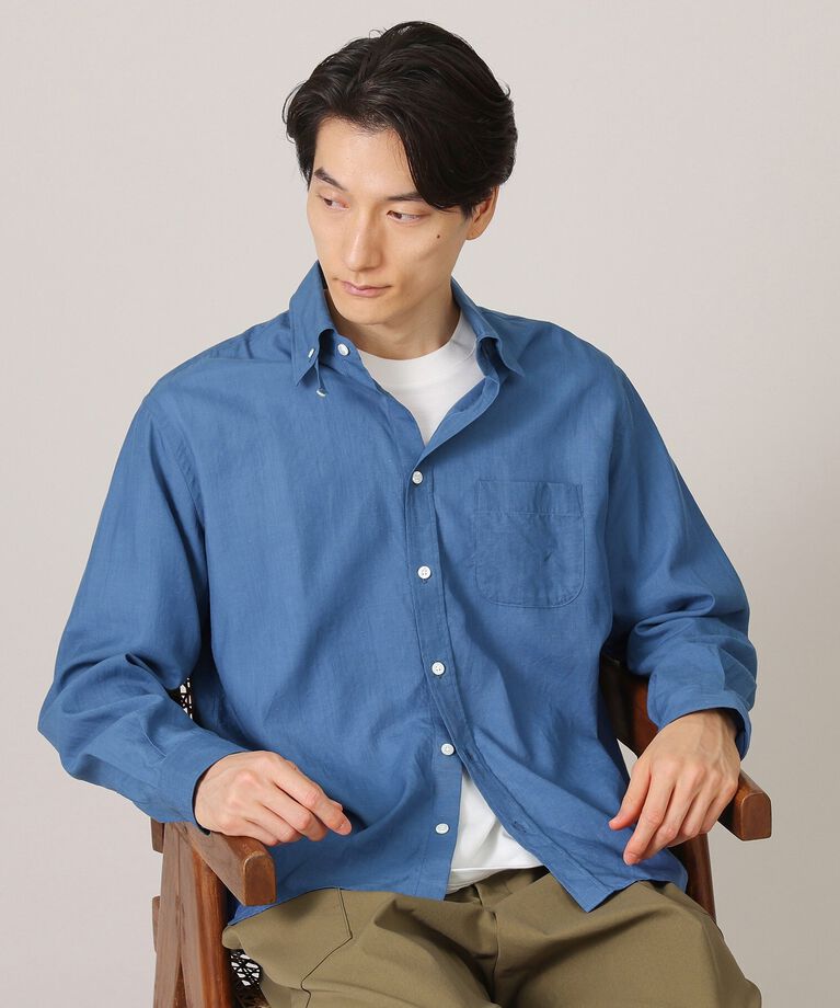 TAKEO KIKUCHI「【Made in JAPAN】タブカラー スラブローン 長袖シャツ」|シャツ・ブラウス|