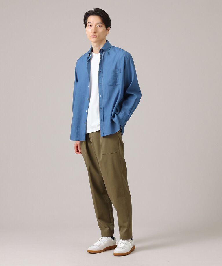TAKEO KIKUCHI「【Made in JAPAN】タブカラー スラブローン 長袖シャツ」|シャツ・ブラウス|