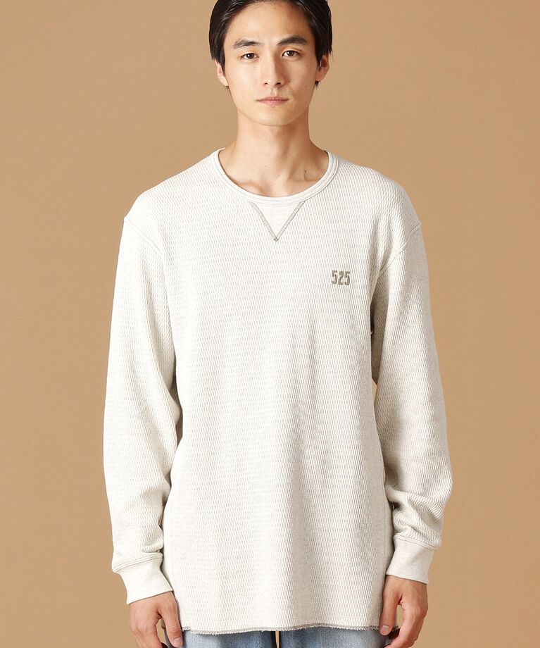 40CARATS&525「【Made in JAPAN】サーマル 長袖ジャージプルオーバー」|Tシャツ・カットソー|