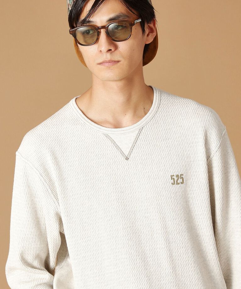 40CARATS&525「【Made in JAPAN】サーマル 長袖ジャージプルオーバー」|Tシャツ・カットソー|
