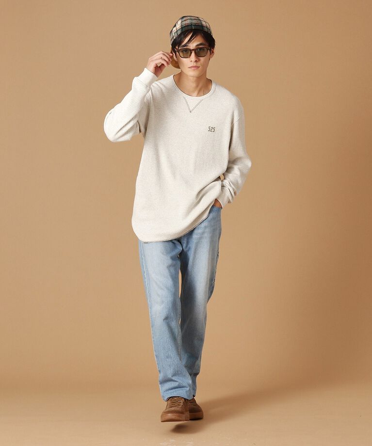 40CARATS&525「【Made in JAPAN】サーマル 長袖ジャージプルオーバー」|Tシャツ・カットソー|