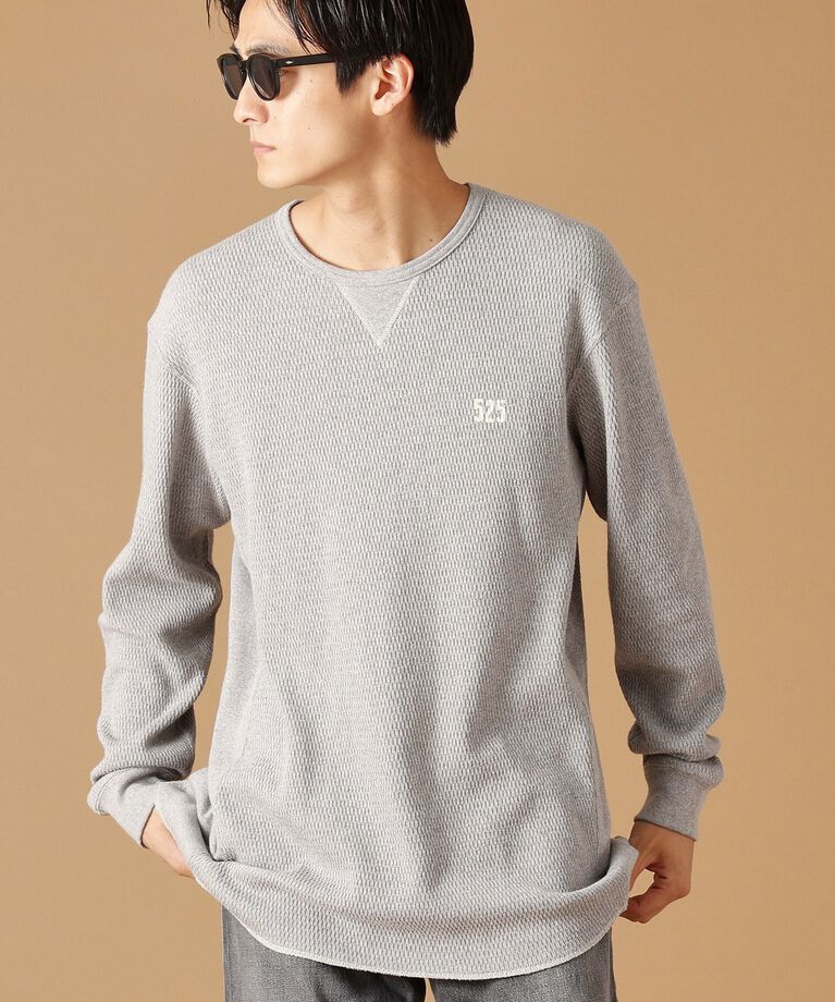 40CARATS&525「【Made in JAPAN】サーマル 長袖ジャージプルオーバー」|Tシャツ・カットソー|