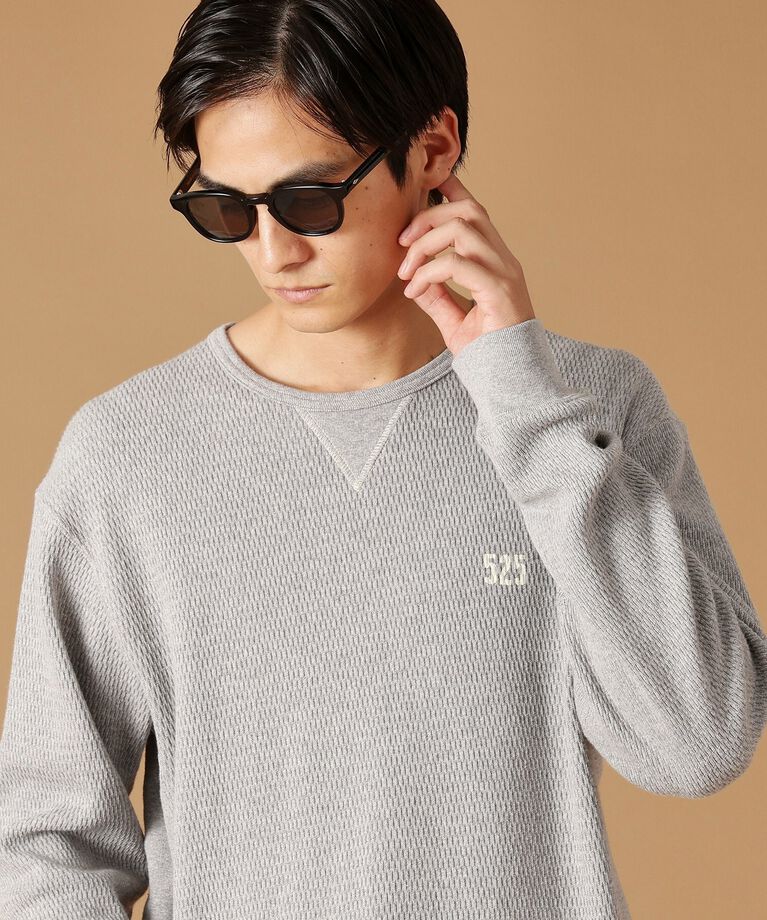 40CARATS&525「【Made in JAPAN】サーマル 長袖ジャージプルオーバー」|Tシャツ・カットソー|