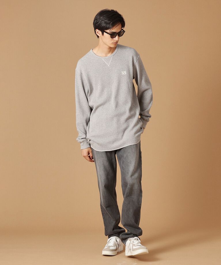 40CARATS&525「【Made in JAPAN】サーマル 長袖ジャージプルオーバー」|Tシャツ・カットソー|