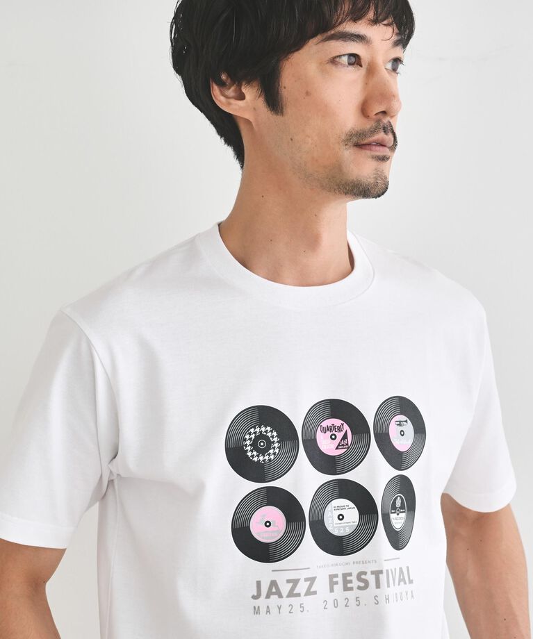 TAKEO KIKUCHI「レコードプリント 天竺 Tシャツ」|Tシャツ・カットソー|