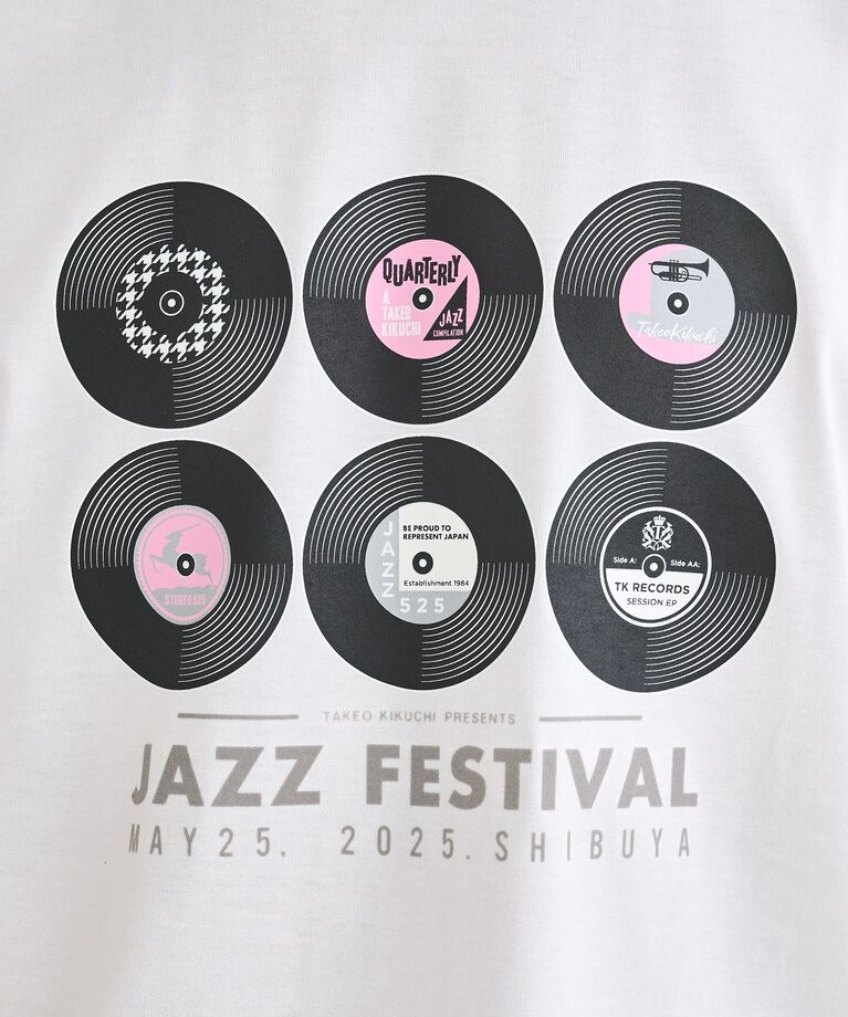 TAKEO KIKUCHI「レコードプリント 天竺 Tシャツ」|Tシャツ・カットソー|
